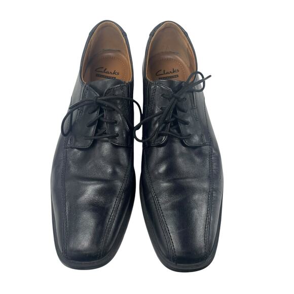 Clarks Ortholite Insole Black Leather Lace Up Dress Shoes Mens 10.5 main image 4